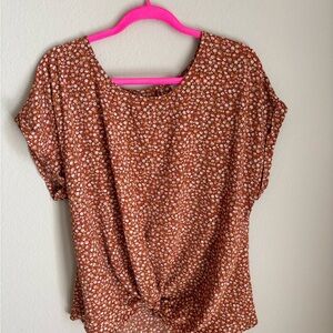 SO Brown Floral Women's Blouse
